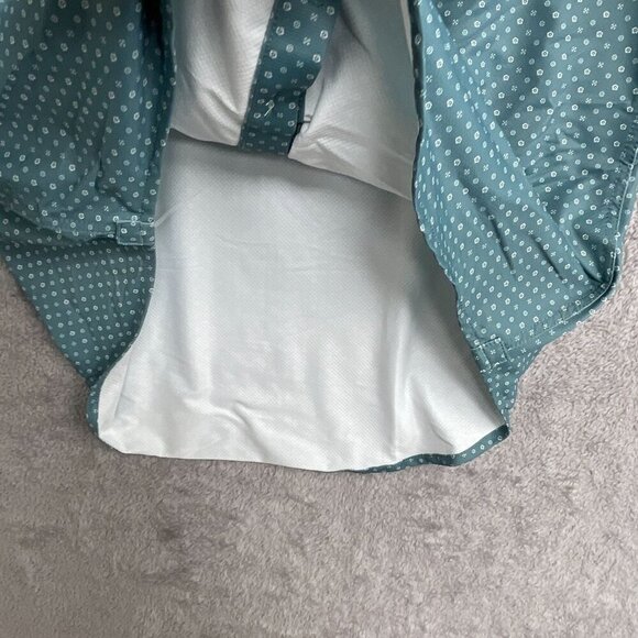 NWOT Jachs New York Men's M Blue Patterned Short Sleeve Shirt - Picture 8 of 9